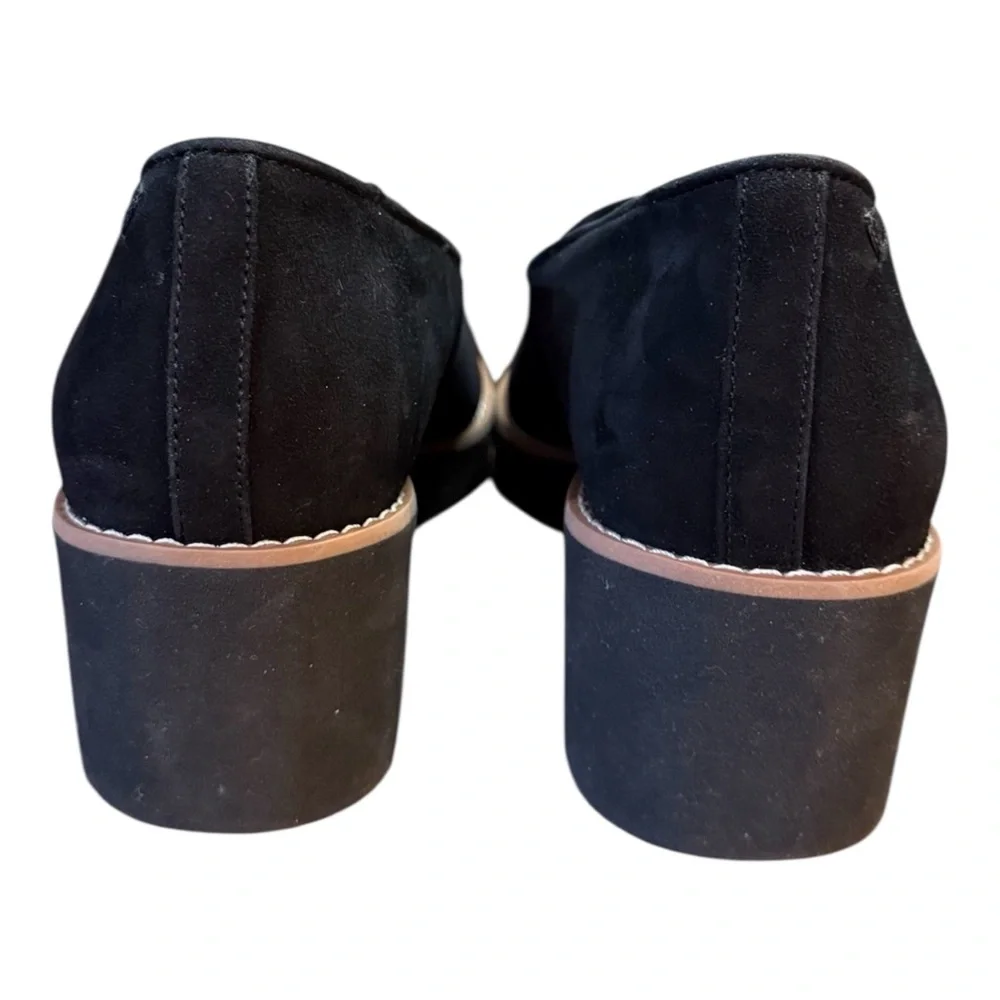 Vionic Willa Wedge Loafers Women’s Size 8.5 Black  Suede